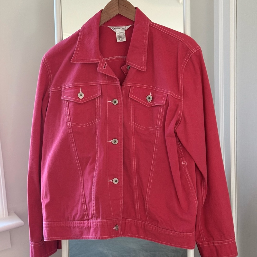 Adorable vintage pink denim jacket